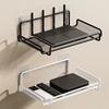 1PC Metal Small Items In Living Room Black White Bedroom Router Shelf For TV Top Boxes 2 Colors