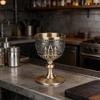Handcrafted Zinc Alloy Elegant Highballs Glass Russian Inspires Barwares White Wine Goblet For Whiskeys And Cocktails