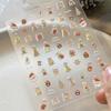 5D Jelly Shell Gloss Christmas Nail Art Stickers Santa Claus Snowflake Christmas Tree Cookie Bags Nail Stickers Decorations