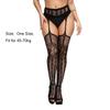 Lace Flower Mesh Pantyhose Nylon Suspender Stockings Retro Thigh High Stockings  Night Club