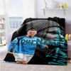 Haaland 7 Customize Text Blanket Lightweight Personalized Blanket Ultra-Soft for Nap Bed Sofa Living Room for All Occasions