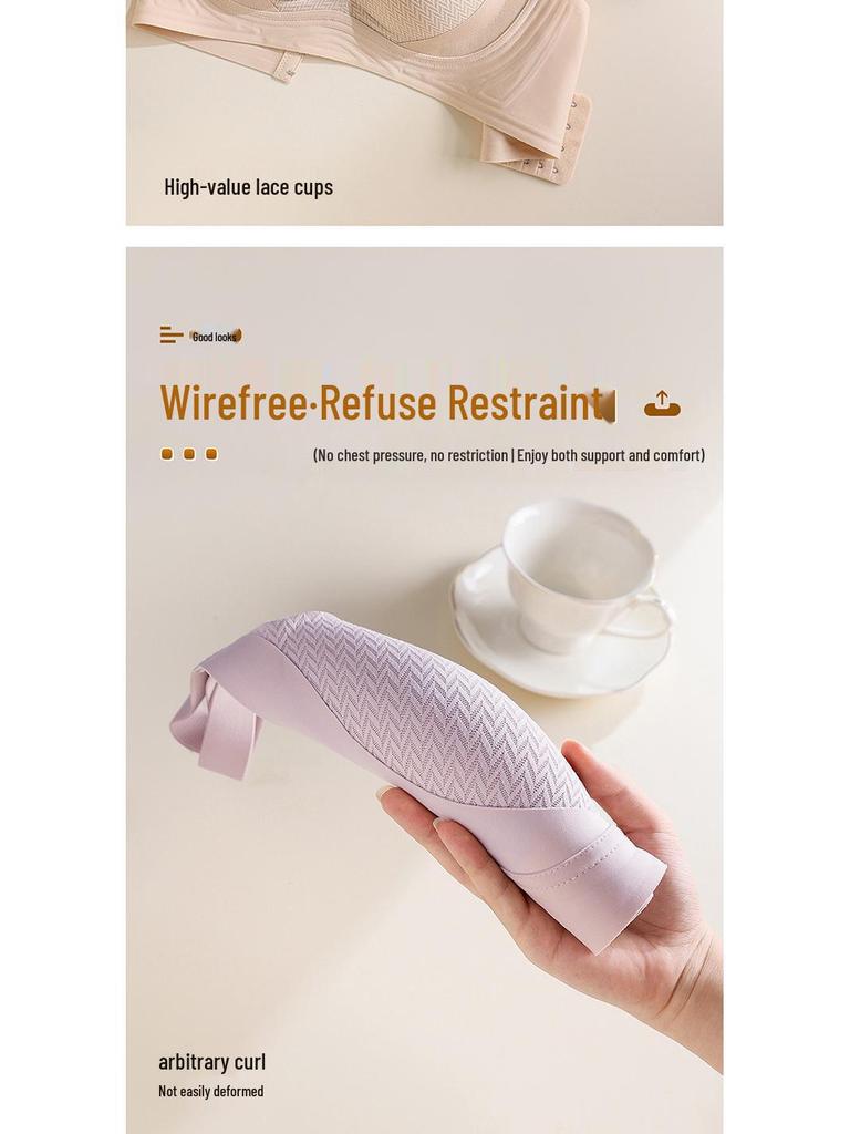 Latex Adjustable Underwear: Slimming Lift & Support Seamless Bra for Big Chest