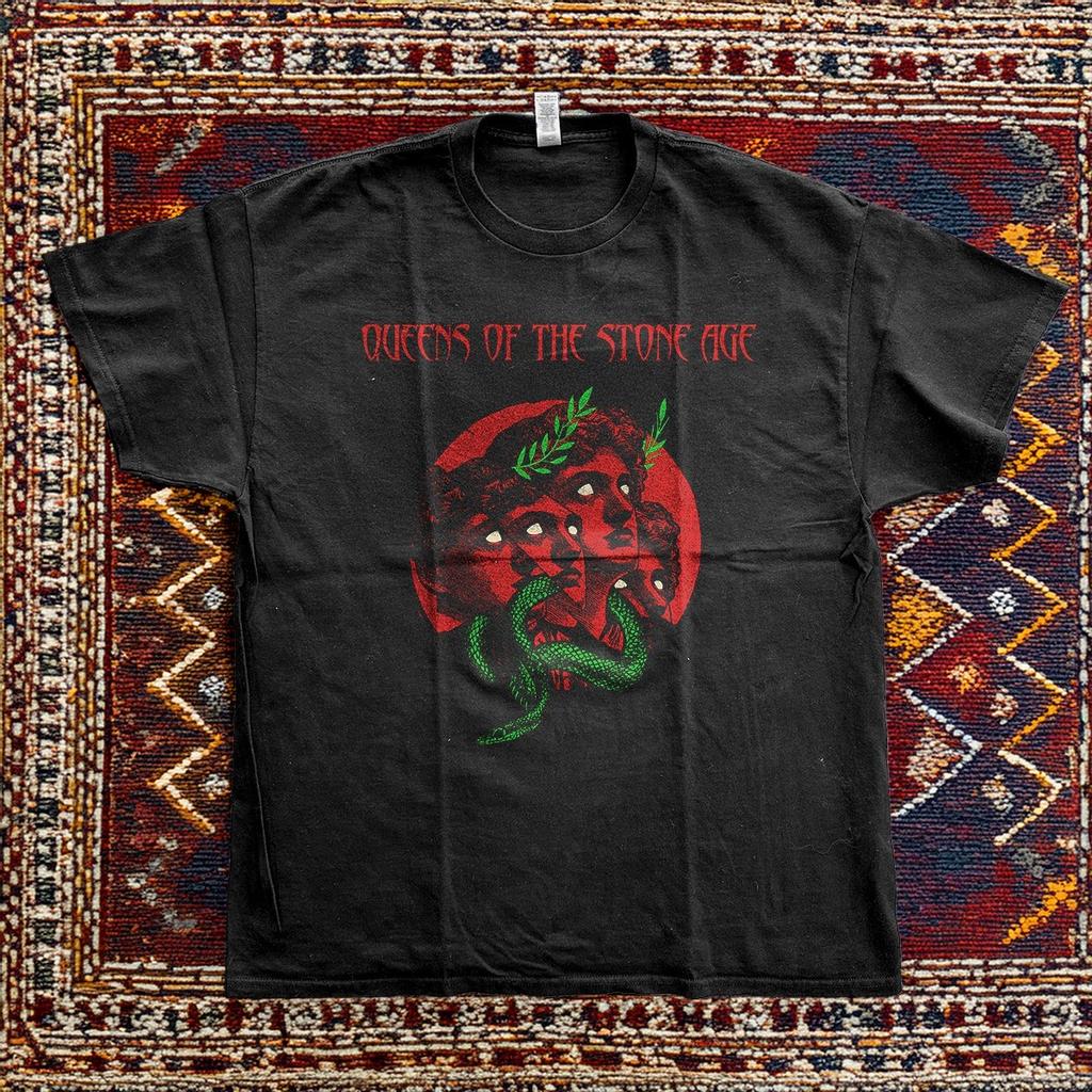 Queens Of The Stone Age Serpent Goddess Black Cotton T-shirt Size S-5XL