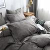 4 Colors Minimalism Bed Duvet Cover & Pillowcase Set Solid Soft Home Daily Comforter Cover Set