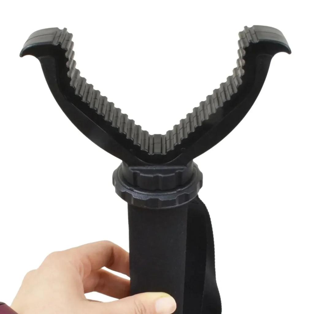 Tactical Heavy Duty V Yoke Shooting Rack Gun Rest Rifle Holder Top Mount 1/4 Thread Attachment for Hunting Tripod Bipod Monopod