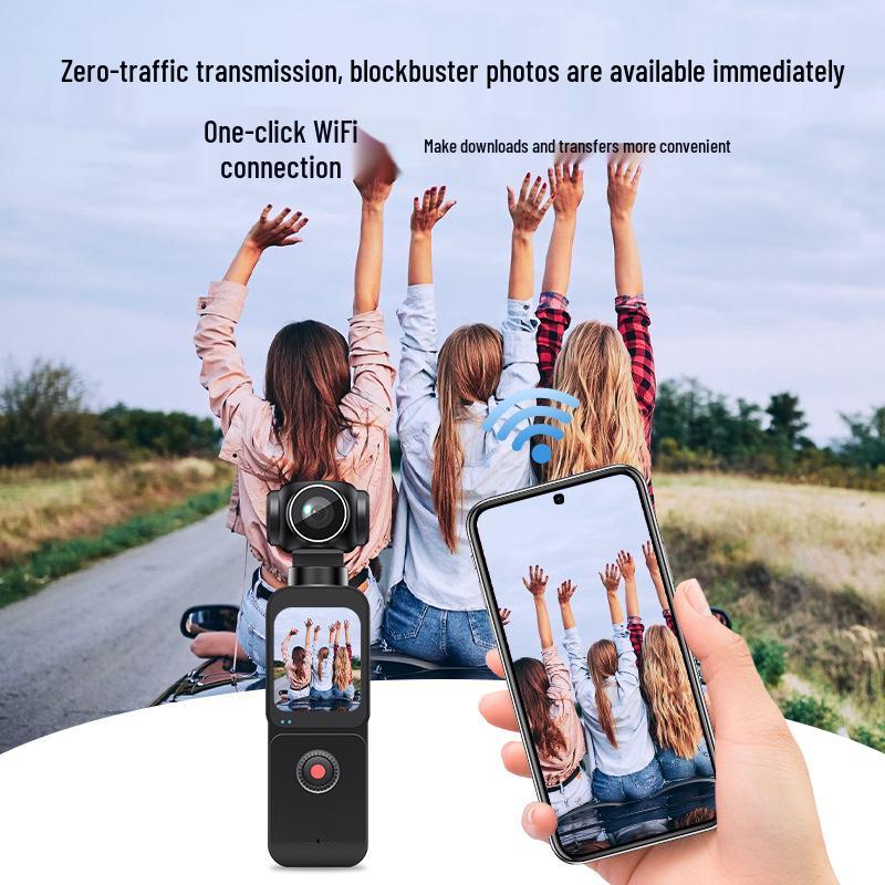 5K HD Anti-Shake Touch Outdoor Cycling Camera with Electric Rotation