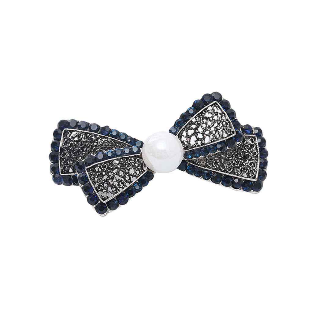 Fashion Women's Crystal Rhinestone Flower Metal Hair Pin Barrette Hairpin Clip