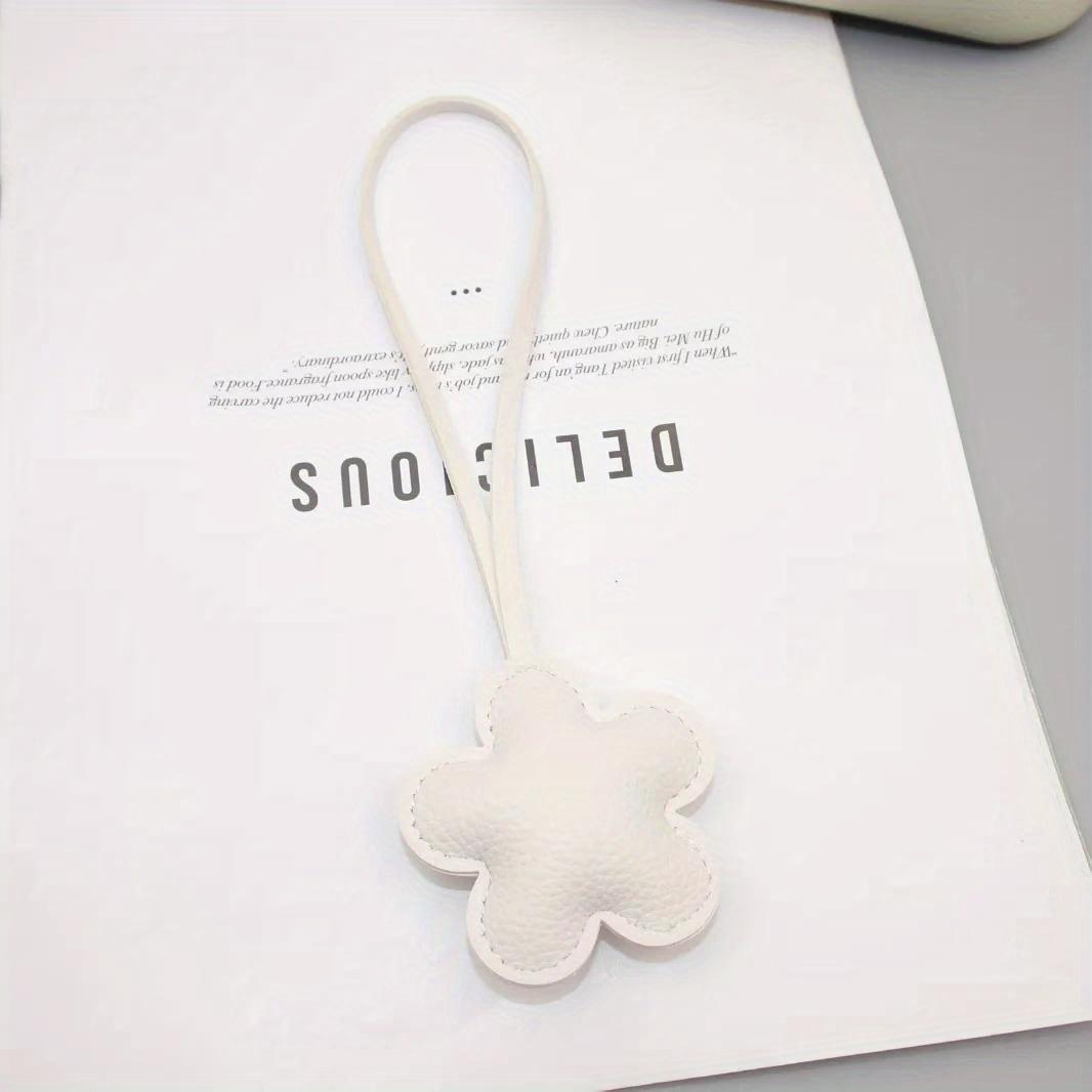 

Кожаная Модная Сумка-Цветок Изысканная Подвеска Простая Цветочная Ручная Веревка Подвеска для Автомобиля Милый Брелок для Ключей Оптовая Продажа Ювелирных Изделий белый