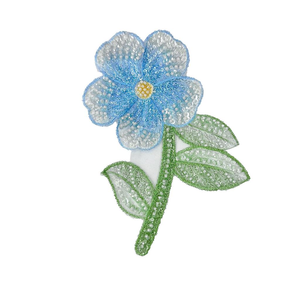 Exquisite Multi-Colored Beaded Sequins Embroidered Flower Clothing Top Dress T-Shirt Decorative Cloth Sticker Accessories