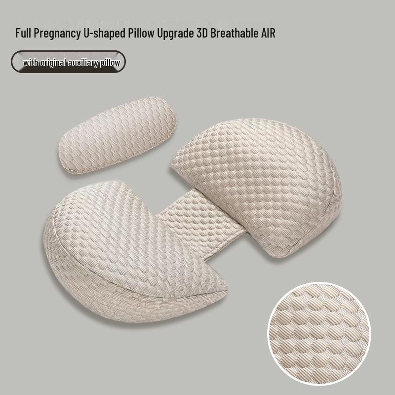 U-Shaped Pregnancy Pillow - Lumbar, Belly, and Back Support for Side Sleepers