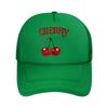 UnisexS Cherry Print Outdoor  Red  White Breathable  Casual Summer Hat with Adjustable Snapback S  Mesh Baseball Cap