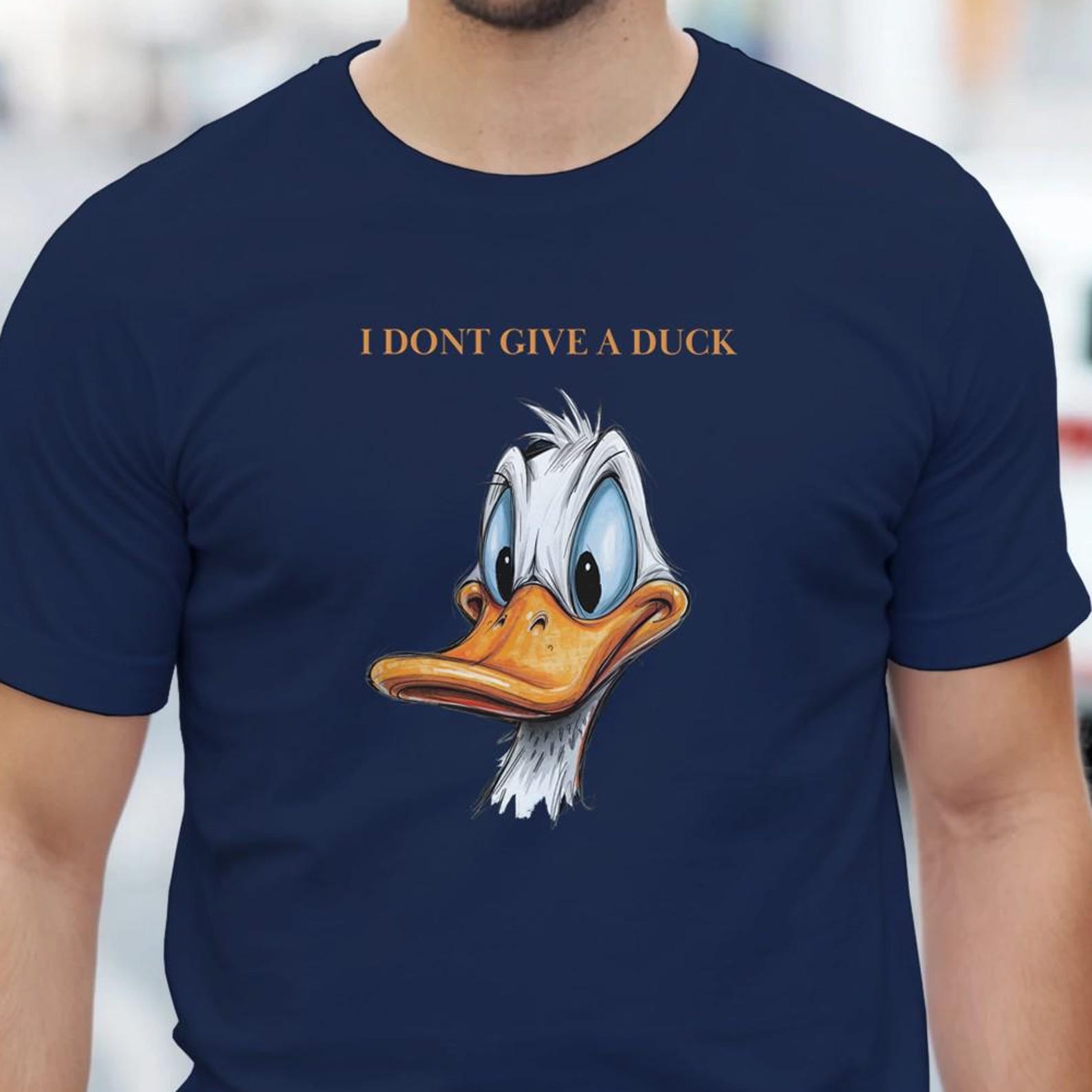Funny I Don t Give a Duck Graphic Unisex Cotton T-Shirt XL