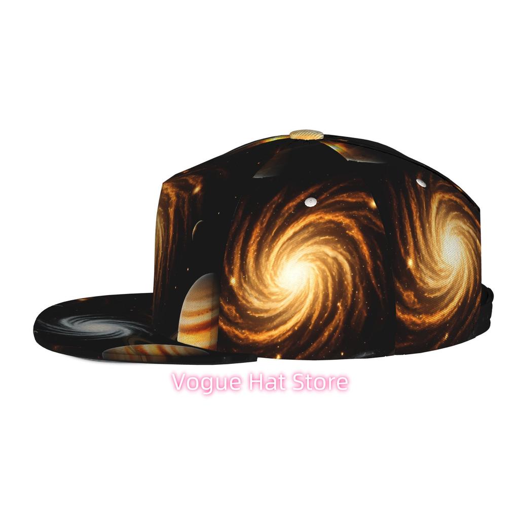 Unisex Flat Brim Baseball Cap Featuring Space Galaxy Planets, Ideal For Hip Hop Streetwear, Skateboarding, Dancing, And Outdoor