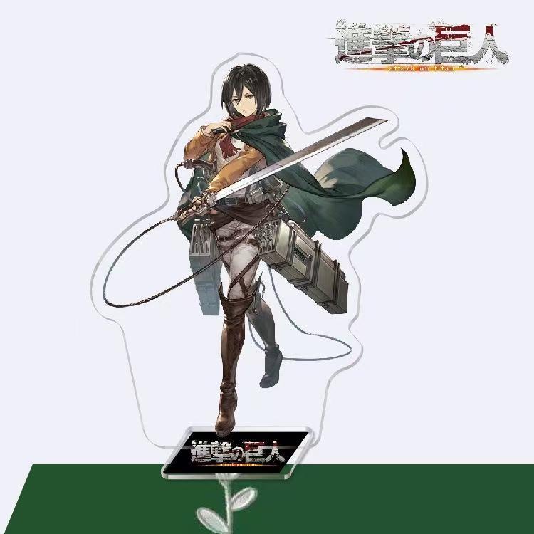 Attack on Titan Eren & Sasha Acrylic Standee, 16cm Large Anime Figure, Double-Sided Film Desktop Decoration, Shingeki no Kyojin Collectible Gift