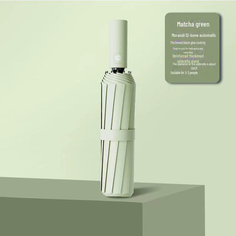 Parapluie pliant automatique coréen à double usage pour étudiantes - Protection contre le soleil et la pluie, résistant aux UV, grand.