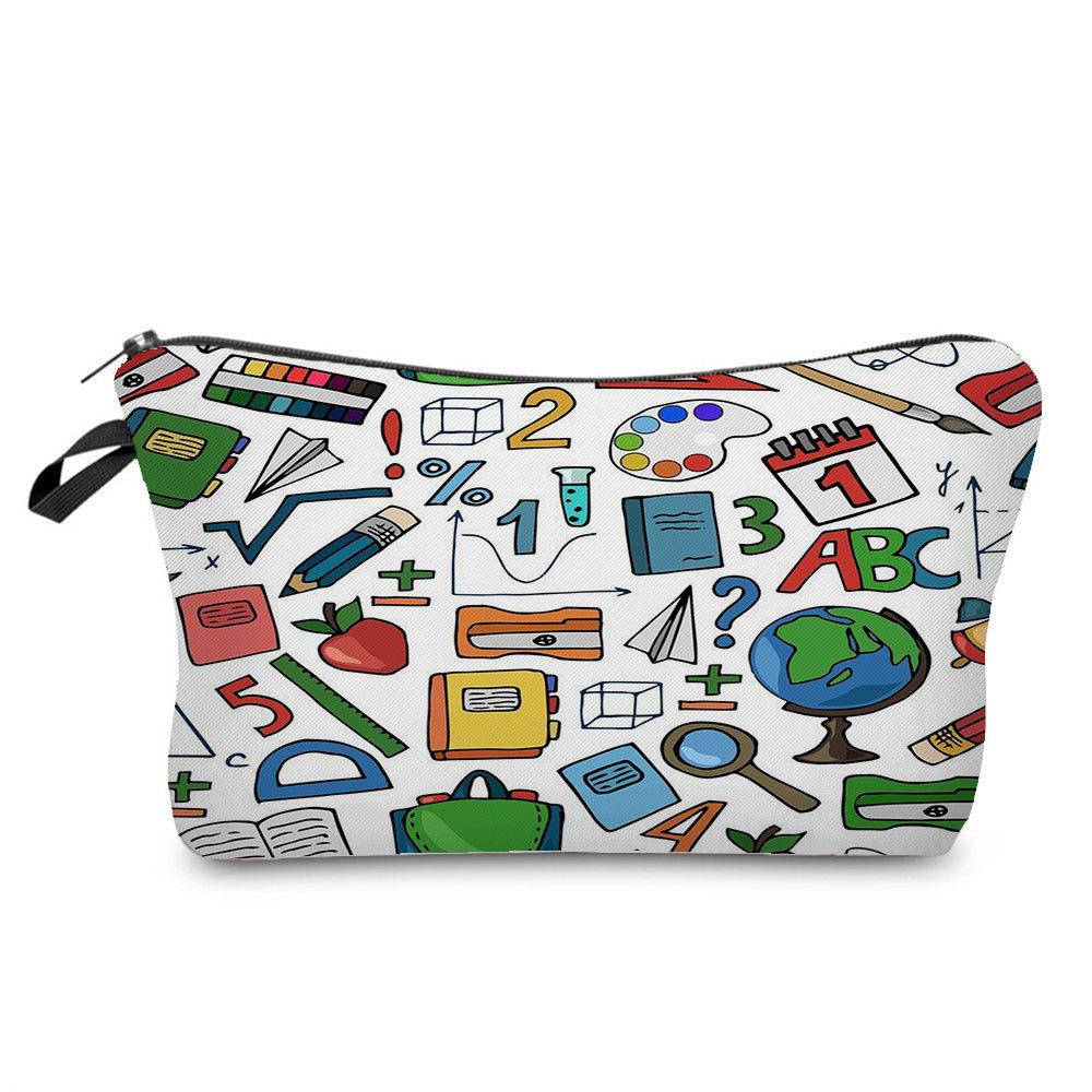Women Chemical Physics Formulas Print Cosmetic Bag Toiletries Organize Travel Storage Case 6768