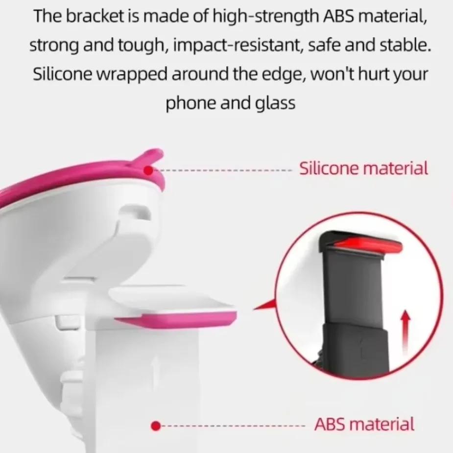 360° Rotation Power Suction Cup Holder Windshield and Dashboard Car Phone Holder For iPhone 16 15 14 13 Pro Max Samsung Xiaomi