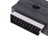 21Pin Scart Adaptor Av Block To Rca Phono Composite S-Video With In/Out Switch Scart Adaptor Av Block
