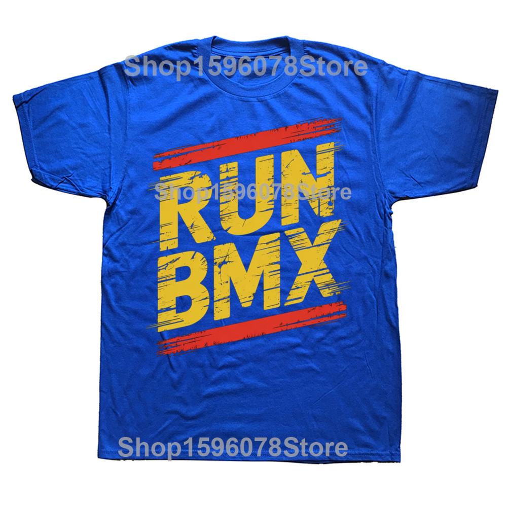 BMX Bike Bicycle Racing Gift Run BMX Graphic Tshirts Men Womens Fashion Casual Tshirt 100 Cotton Loose Oversized T Shirt