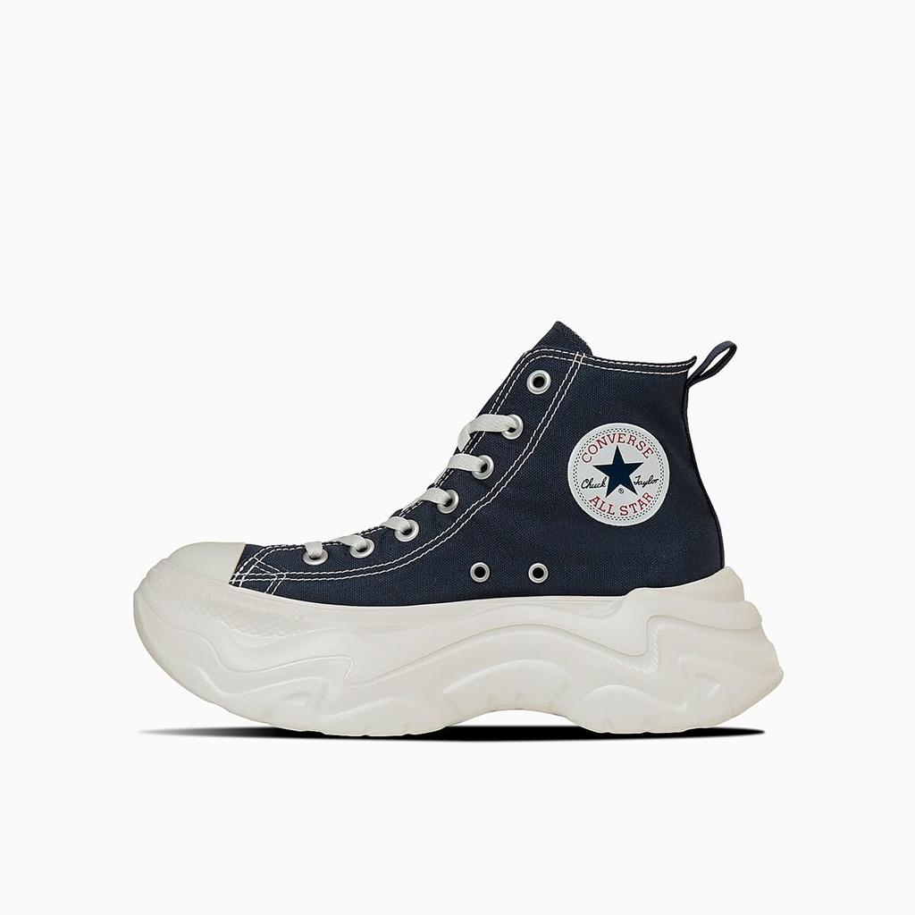 Lightweight Platform Zip-up All Star Cityhike Z Hi Sneakers In Dark Navy, Size 22.5 Cm