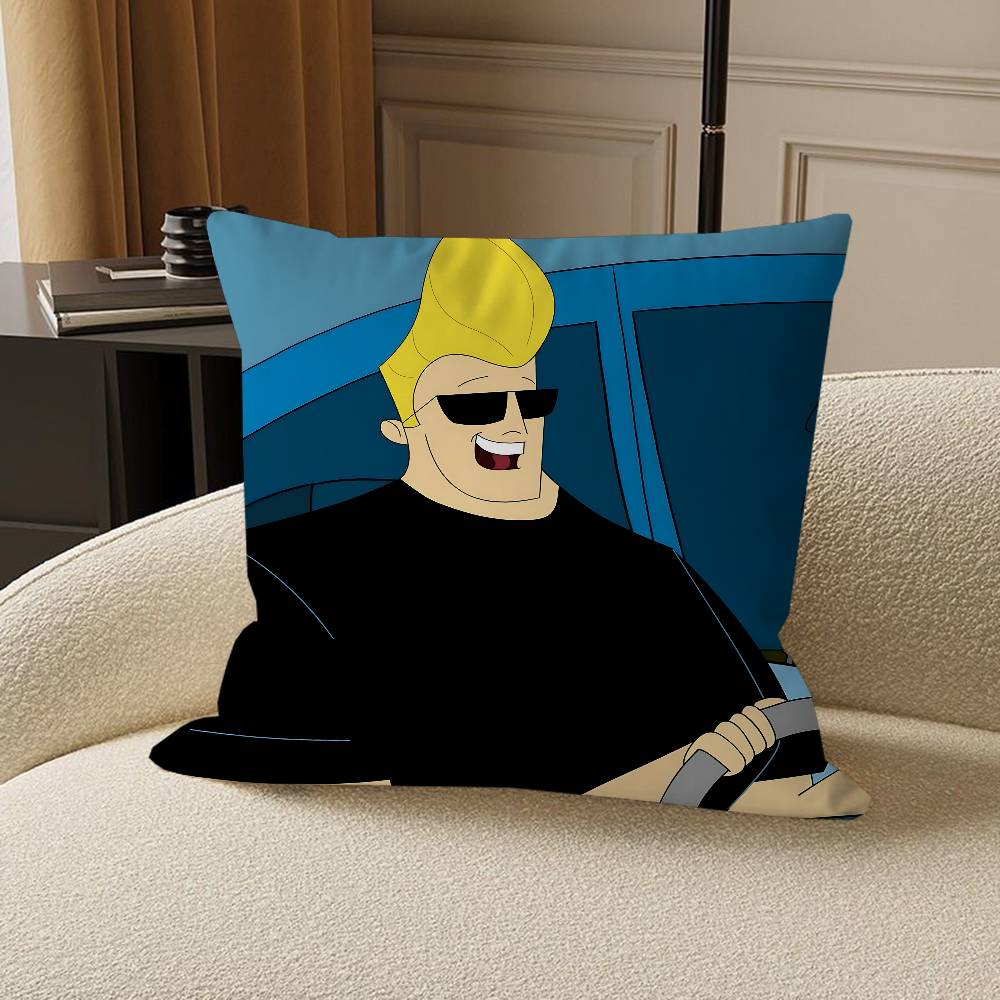 Kreskówkowy J-Johnny Bravo poszewka na poduszkę pokrowiec na poduszkę na sofę dekoracja pokoju domowego prezent dla dzieci
