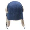 Winter Warm Fleece-Lined Canvas Beanie Hat Outdoor Cycling Snow Hiking Windproof Ear Protection Unisex
