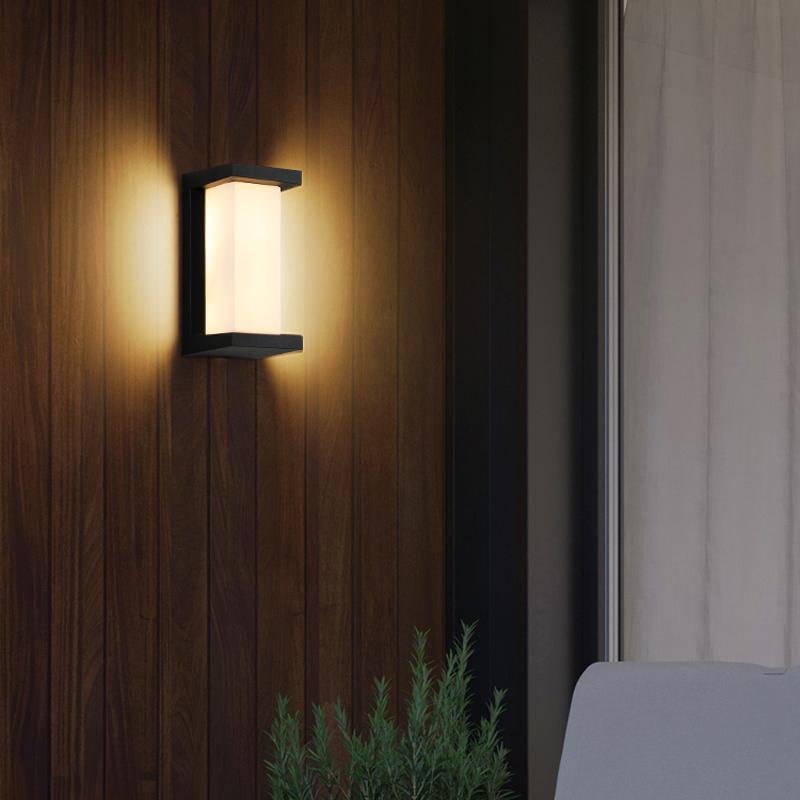 Aluminum Modern LED Outdoor Wall Lamp IP65 Waterproof Motion Sensor for Porch Courtyard Garden Exterior Security Lighting