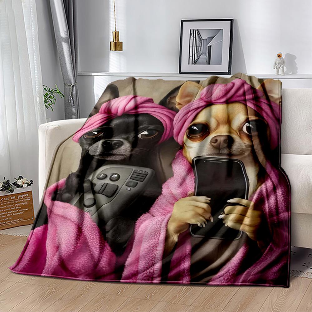 Rottweiler Moonlit Journey Flannel Blanket,Lightweight,Office Blanket,Sofa Blanket,Comfortable Blanket