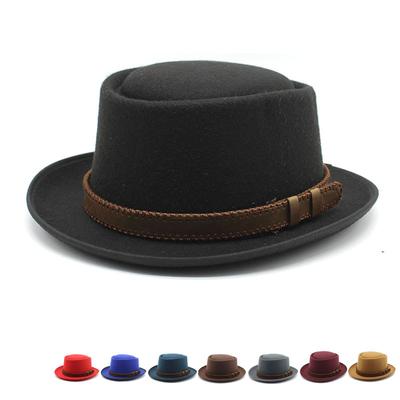Sombrero de copa occidental, sombrero de copa de lana para hombres y mujeres, sombrero de viaje al aire libre, sombrero de caballero de invierno