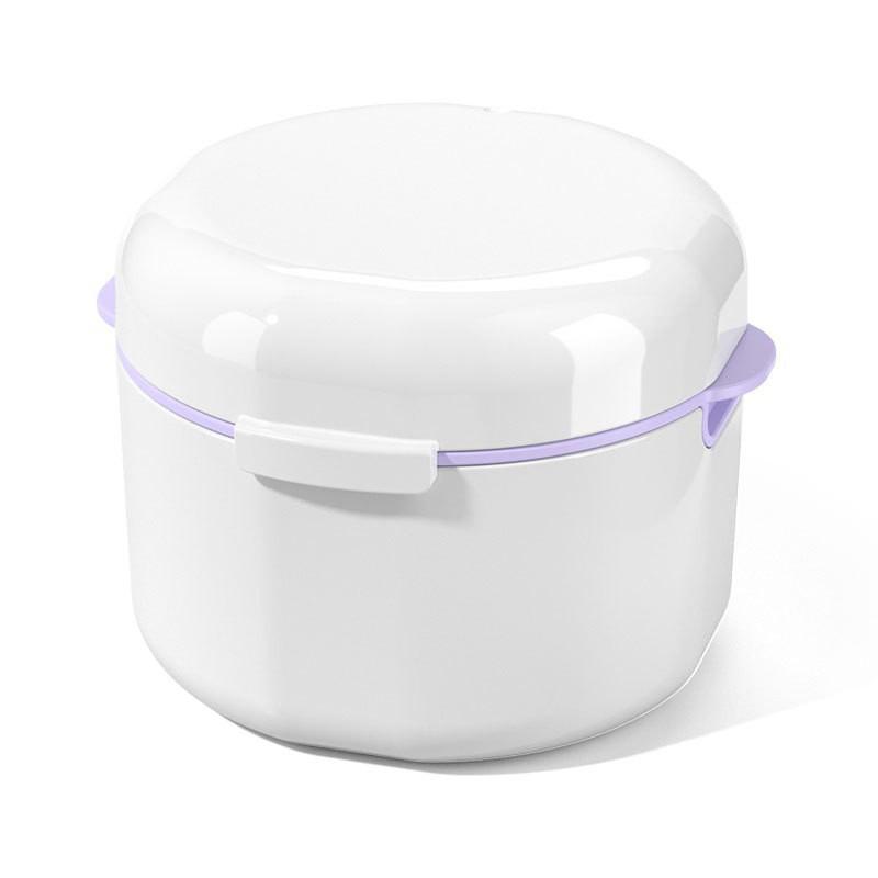 Lock Case Portable Mouth Protection Box Oral Cleaning Fake Dental Prosthetics Storage Box Dental Appliance Orthodontic Box