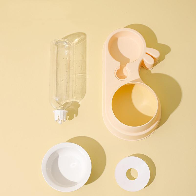 Futternapf für Katzen, automatisch, 2-in-1, Futternapf für Hunde und Katzen mit Trinkbrunnen, Einzelnapf, Trinknapf mit erhöhtem Ständer, Futternäpfe für Katzen