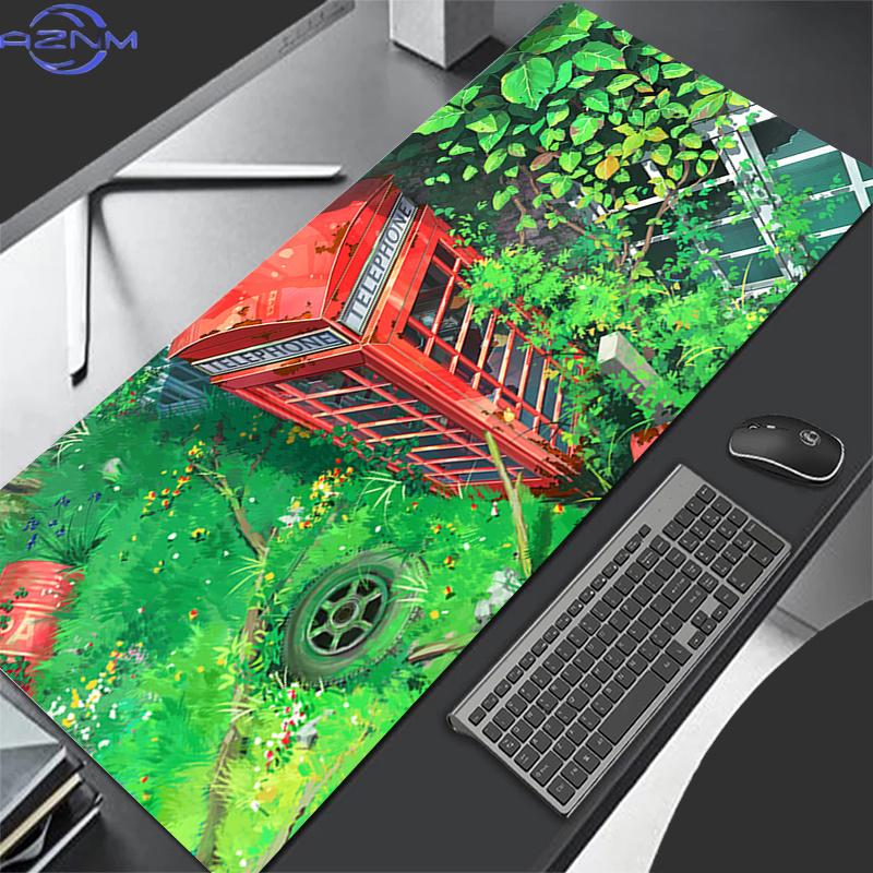Gaming Mouse Pads Big Gamer Keyboard Desk Anime Scenery Mouse Mat Carpet Rubber Tapis Souris Gaming Notbook Pc Mousepad