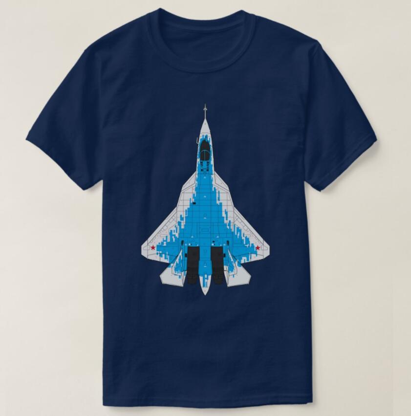 Sukhoi Su57 Russian Stealth Fighter Men T-Shirt Short Sleeve Casual 100% Cotton Shirt