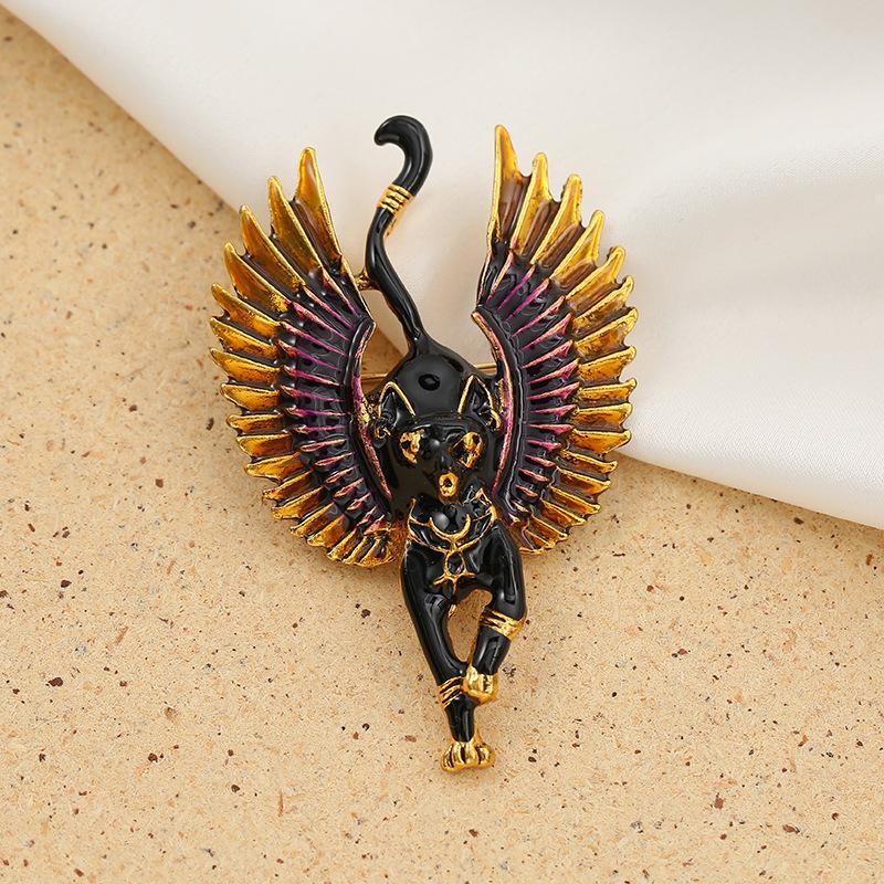 Animal Ancient Egypt Dripping Oil T Statue Sphinx Gift Brooch