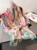 Elegant Women Chiffon Silk Scarf Wrap Shawl Sweet Floral Print Sunscreen Bandanas Hijab Mujer Boho Scarve Pareo Casual Fashion