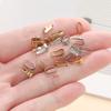 50Pcs/Pack Stainless Steel Buckle Clasp Charm Connectors Clip Pinch Bail Clasp for Necklace DIY Jewelry Making Accessories