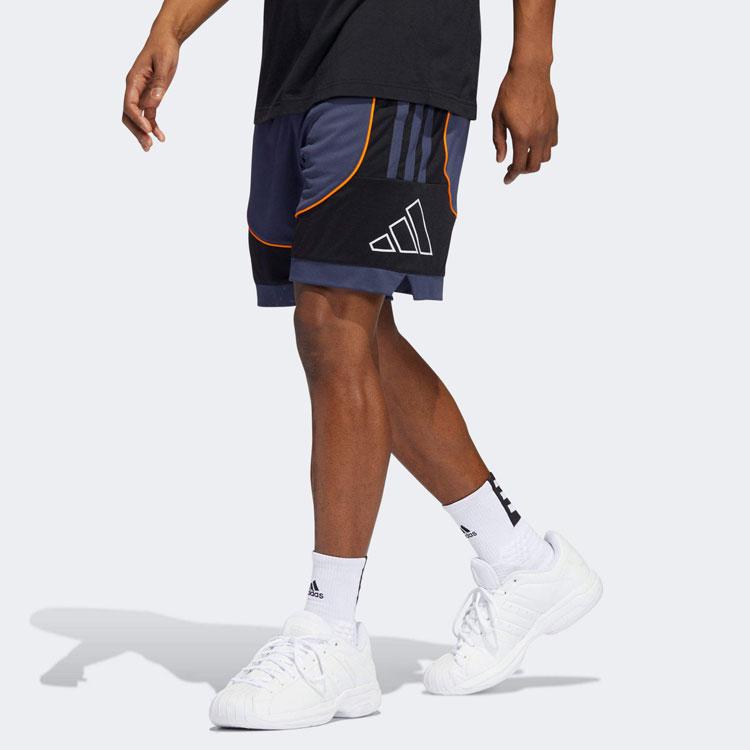 Adidas Creator 365 Color Block Drawstring Basketball Shorts Men Shorts Dark-Blue HF4173