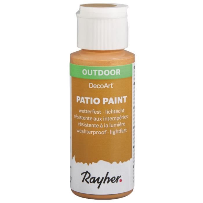 Peinture acrylique - RAYHER - Or brillant - 59 ml - Résistante aux intempéries - Idéale pour bricolage