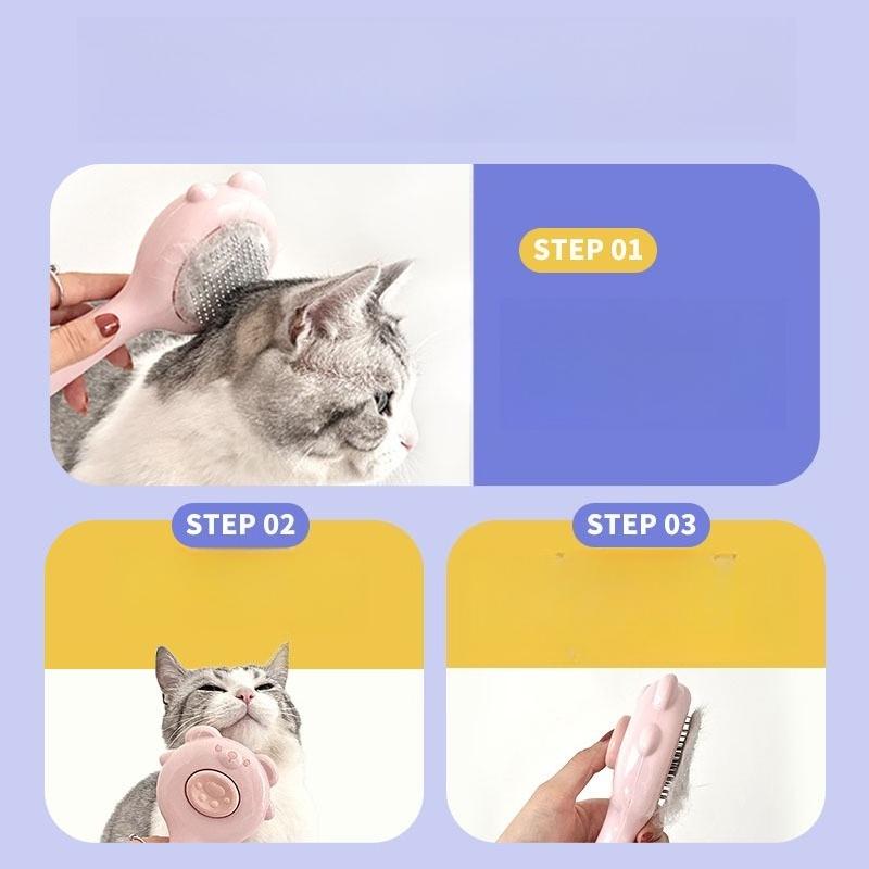 Pet Hair Removal Comb Stainless Steel Needle Brush Cat Dog Massage Grooming Comb for Loose Fur Cleaning Beauty Pet Supplies
