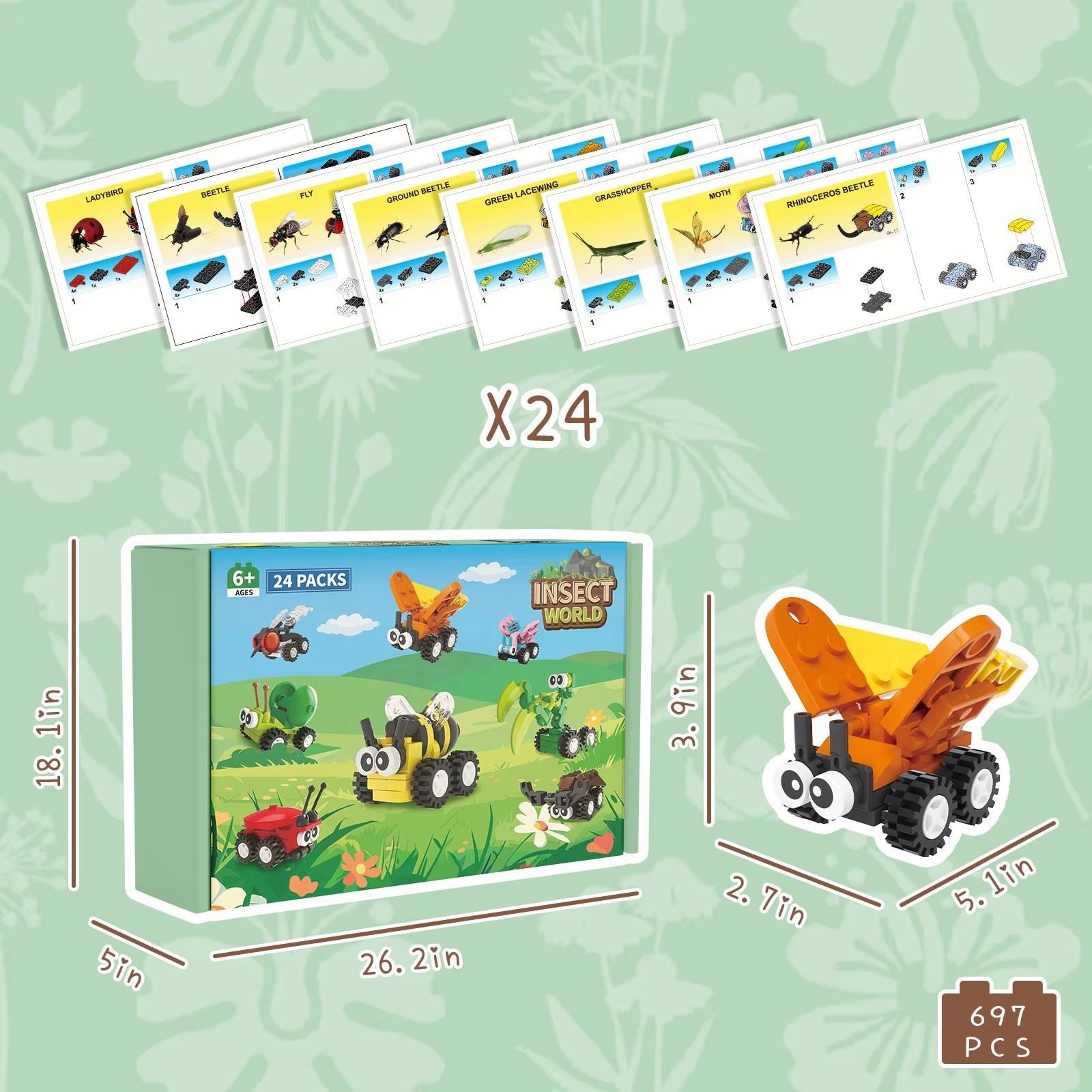 

Diy Insect Animals Figures Set Small Construction Blocks Moc Plaything Assembly 3D Constructor Micro Blocks For Kids Boys Gift Toy