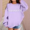 Kids Long Sleeve Printed Neck Sweatshirt Casual Pullover Top for Boys and Girls