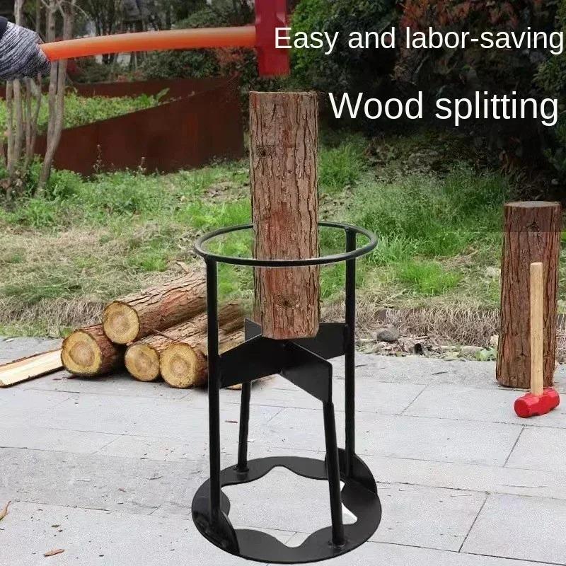 1Set Portable Firewood Splitter Iron Splitting Wedge Wood Cutter Labor Saving Log Splitting Tool for Home Use