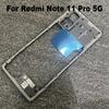 6.67" Per Xiaomi Redmi Note 11 PRO 5G Telaio Centrale Ghiera Anteriore Scocca Posteriore Piastra Intermedia Sostituzione 21091116I, 2201116SG