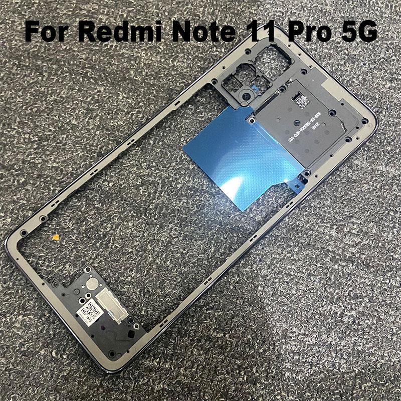 6.67" Per Xiaomi Redmi Note 11 PRO 5G Telaio Centrale Ghiera Anteriore Scocca Posteriore Piastra Intermedia Sostituzione 21091116I, 2201116SG
