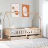 VidaXL Kid's Bed Frames with Drawers 90x200 Cm Solid Pine Wood, Bed for Kid, Single Bed for Kid, House Bed 3302032