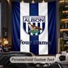 TapestryWest Bromwich Albion FC Custom Name Text Personalized Wall Hanging Tapestry Home Wall Decor