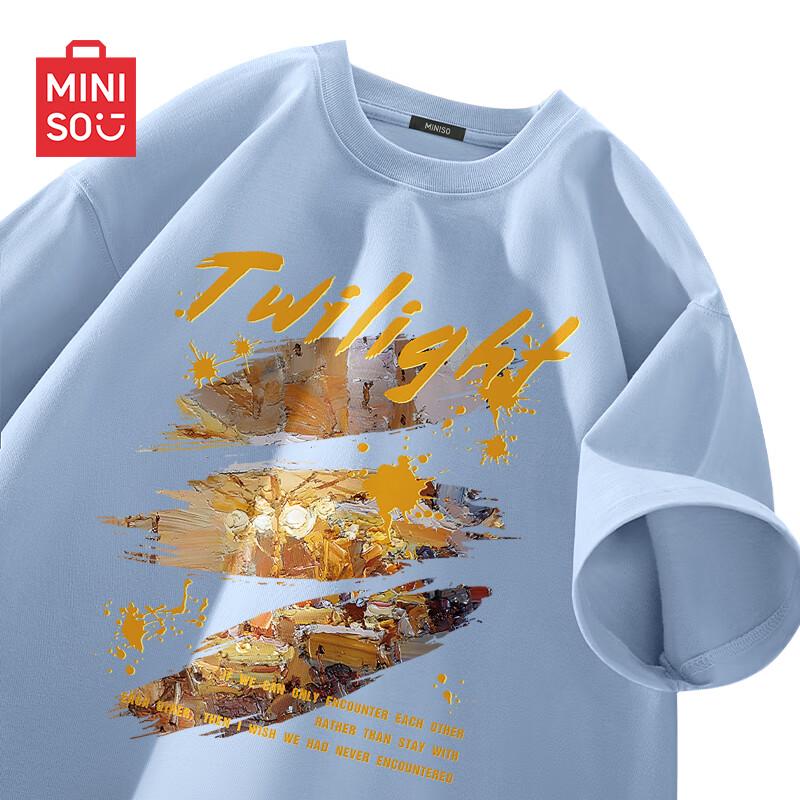 MINISO Men s Pure Cotton Short Sleeve T-Shirt XL