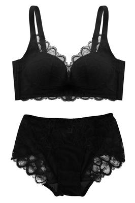 Anan Featured Model weicher und schmaler BH [Charmake Body] BH, Höschen, hoch geschnitten, ohne Bügel, (schwarz, L)