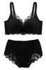 Model Featured In Anan High Soft and Slim Bra [Charmake Body] Bra, Shorts, Side, Non-Wired, (Black, XL)