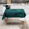 Green Floral Tablecloth Home Decor Dining Cover Soft Matte Print for Kitchen Easy Washable Large Size 180x240cm (Turquoise)